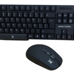*KIT INALÁMBRICO TECLADO ANTIDERRAMES Y MOUSE PERFECT CHOICE PC-20094 *