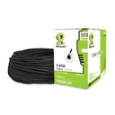 *BOBINA CAT5e CON GEL PARA EXTERIORES, CCA UTP, NEGRO, 100 METROS*