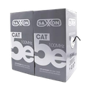 *Saxxon Cable Utp 305m Cat5e Doble Forro Negro Exterior*