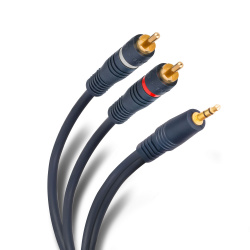 * Cable plug 3,5 mm a 2 plug RCA de  3,6 m *