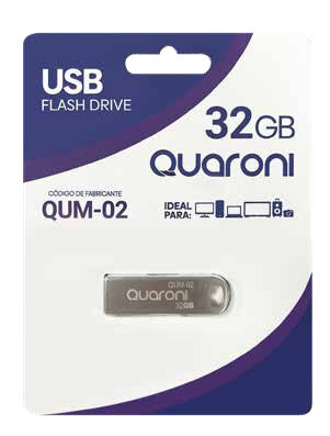 * MEMORIA QUARONI 32 GB USB METALICA  *