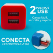 * CUBO DE CARGA 240V, 60HZ0.5A, CON 2 PUERTOS USB TT-3005 *