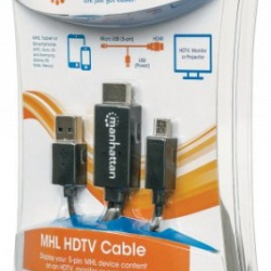 * CABLE HDTV MICRO USB MANHAT, HDMI + Micro-USB *