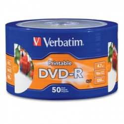 * Disco DVD-R VERBATIM DVD-R, DVD-R, 50, 120 min *