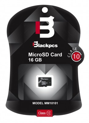 * MEMORIA MICRO-SD BLACKPCS 16GB 30 MB/s Clase 10 *