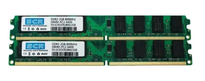 * MEMORIA RAM DDR2 2GB  800 MHZ PARA PC GENERICA *